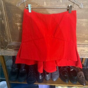 Givenchy Runway Red Peplum skirt